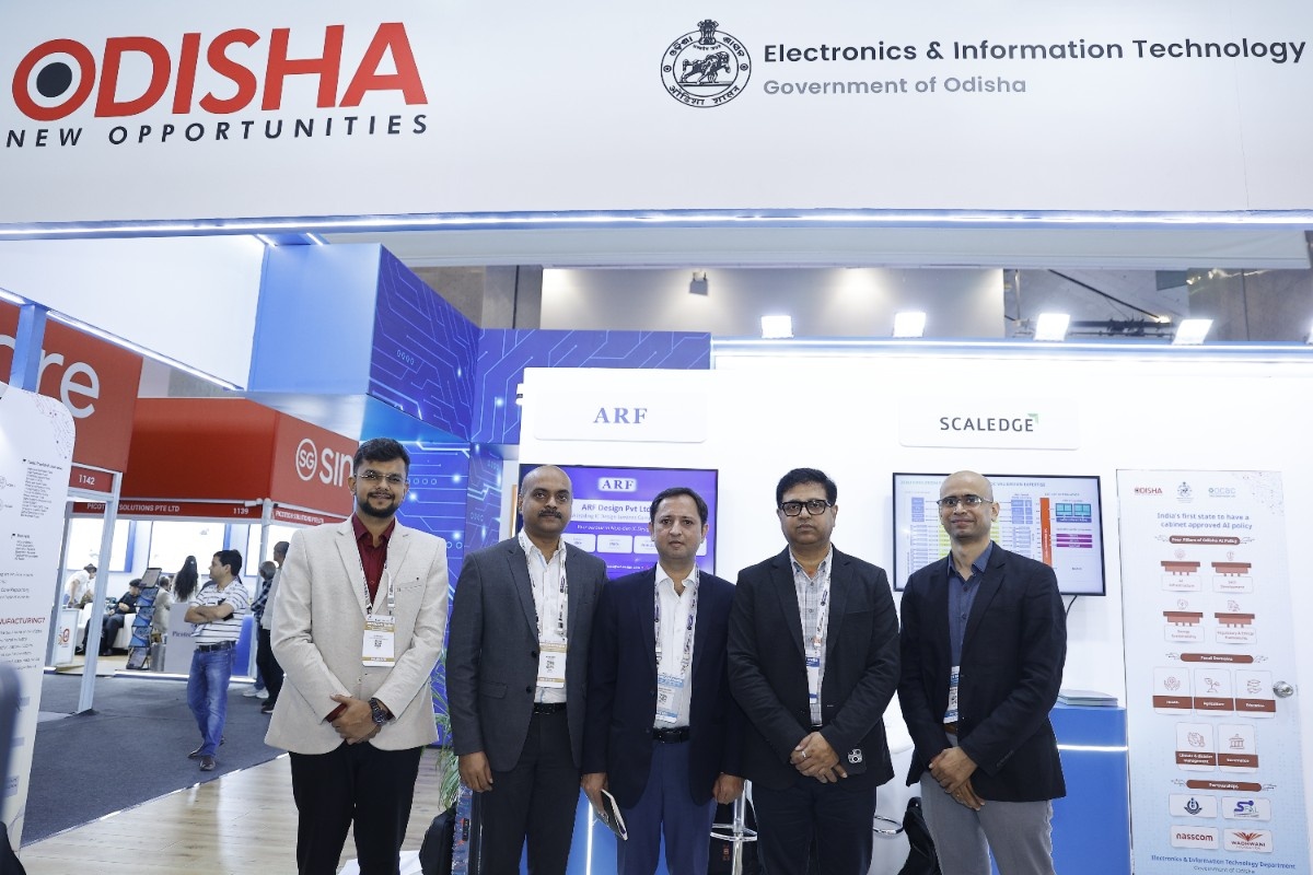 Odisha officials showcasing semiconductor ecosystem and investment opportunities.